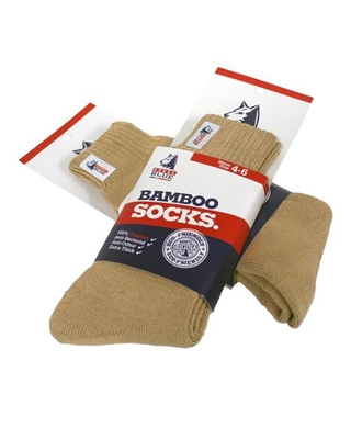 WORKWEAR, SAFETY & CORPORATE CLOTHING SPECIALISTS Bamboo Socks-Sand-6-10