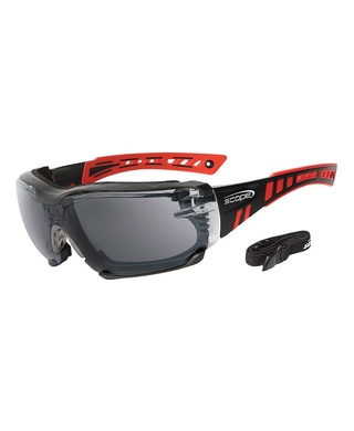 WORKWEAR, SAFETY & CORPORATE CLOTHING SPECIALISTS Speed Pro Red/Black Frame Titanium AF/AS Smoke Lens