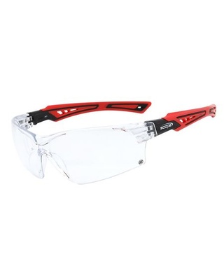 WORKWEAR, SAFETY & CORPORATE CLOTHING SPECIALISTS Bionix Red/Black Temple Titanium AF/AS Clear Lens