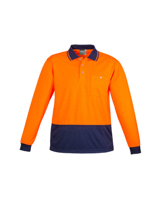WORKWEAR, SAFETY & CORPORATE CLOTHING SPECIALISTS Unisex Hi Vis Basic Spliced L/S Polo