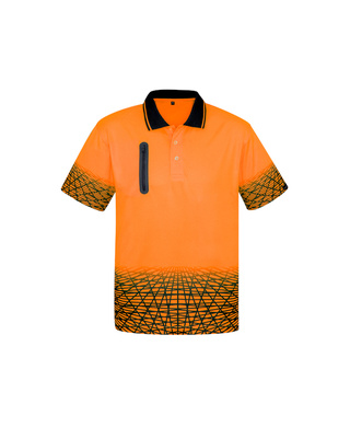 WORKWEAR, SAFETY & CORPORATE CLOTHING SPECIALISTS Mens Hi Vis Tracks Polo