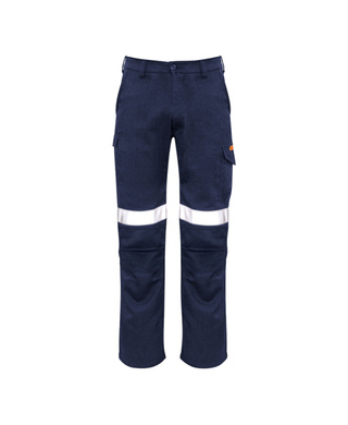 WORKWEAR, SAFETY & CORPORATE CLOTHING SPECIALISTS Mens Orange Flame Taped Cargo Pant (Regular)