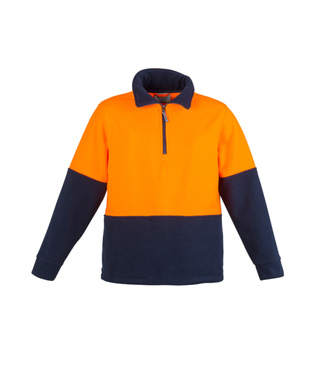 WORKWEAR, SAFETY & CORPORATE CLOTHING SPECIALISTS Unisex Hi Vis 1/2 Zip Polar Fleece Pullover