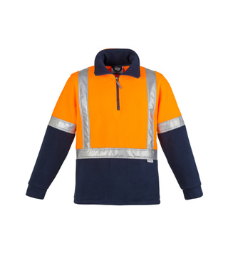 WORKWEAR, SAFETY & CORPORATE CLOTHING SPECIALISTS Mens Hi Vis Polar Fleece Pullover - Shoulder Taped