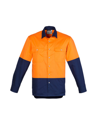 WORKWEAR, SAFETY & CORPORATE CLOTHING SPECIALISTS Mens Hi Vis Spliced Industrial Shirt