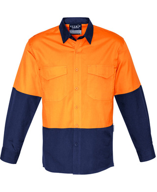 WORKWEAR, SAFETY & CORPORATE CLOTHING SPECIALISTS Mens Rugged Cooling Hi Vis Spliced L/S Shirt