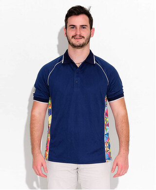 WORKWEAR, SAFETY & CORPORATE CLOTHING SPECIALISTS - NAVY FRACTAL POLO