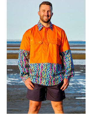 WORKWEAR, SAFETY & CORPORATE CLOTHING SPECIALISTS - MENS SPACE WEAVE HI VIS ORANGE DAY ONLY WORKSHIRT