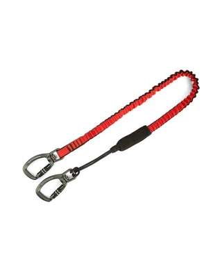WORKWEAR, SAFETY & CORPORATE CLOTHING SPECIALISTS STOP THE DROPS Bungee Tether Dual Karabiner Dual-Action - 7.0kg