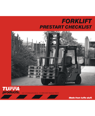 WORKWEAR, SAFETY & CORPORATE CLOTHING SPECIALISTS DB03 - Forklift Prestart Checklist Book