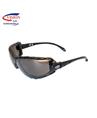 WORKWEAR, SAFETY & CORPORATE CLOTHING SPECIALISTS Seal Grey Frame Smoke Lens with Strap