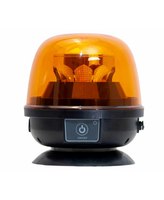 WORKWEAR, SAFETY & CORPORATE CLOTHING SPECIALISTS Rechargeable LED Dome Beacon Amber Magnetic Base