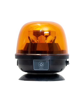 WORKWEAR, SAFETY & CORPORATE CLOTHING SPECIALISTS LED Dome Beacon Amber Magnetic Base 12-24VDC