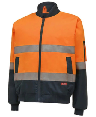 WORKWEAR, SAFETY & CORPORATE CLOTHING SPECIALISTS Core - Hi-Visibility 2Tone Bomber Jacket With Hoop Tape