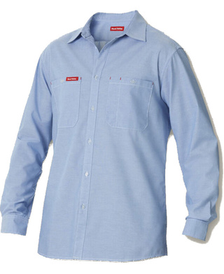 WORKWEAR, SAFETY & CORPORATE CLOTHING SPECIALISTS Foundations - Chambray Shirt Long Sleeve