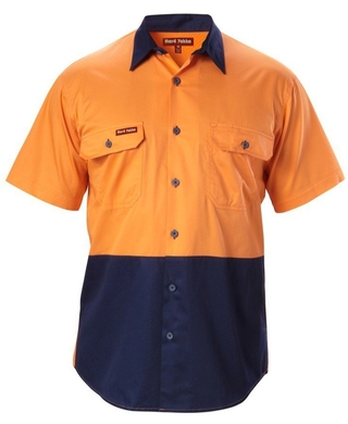 WORKWEAR, SAFETY & CORPORATE CLOTHING SPECIALISTS Koolgear - Hi-Vis Two Tone Ventilated Shirt Short Sleeve