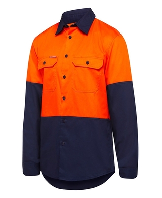 WORKWEAR, SAFETY & CORPORATE CLOTHING SPECIALISTS - Core - Shirt Long Sleeve 2 Tone Vented